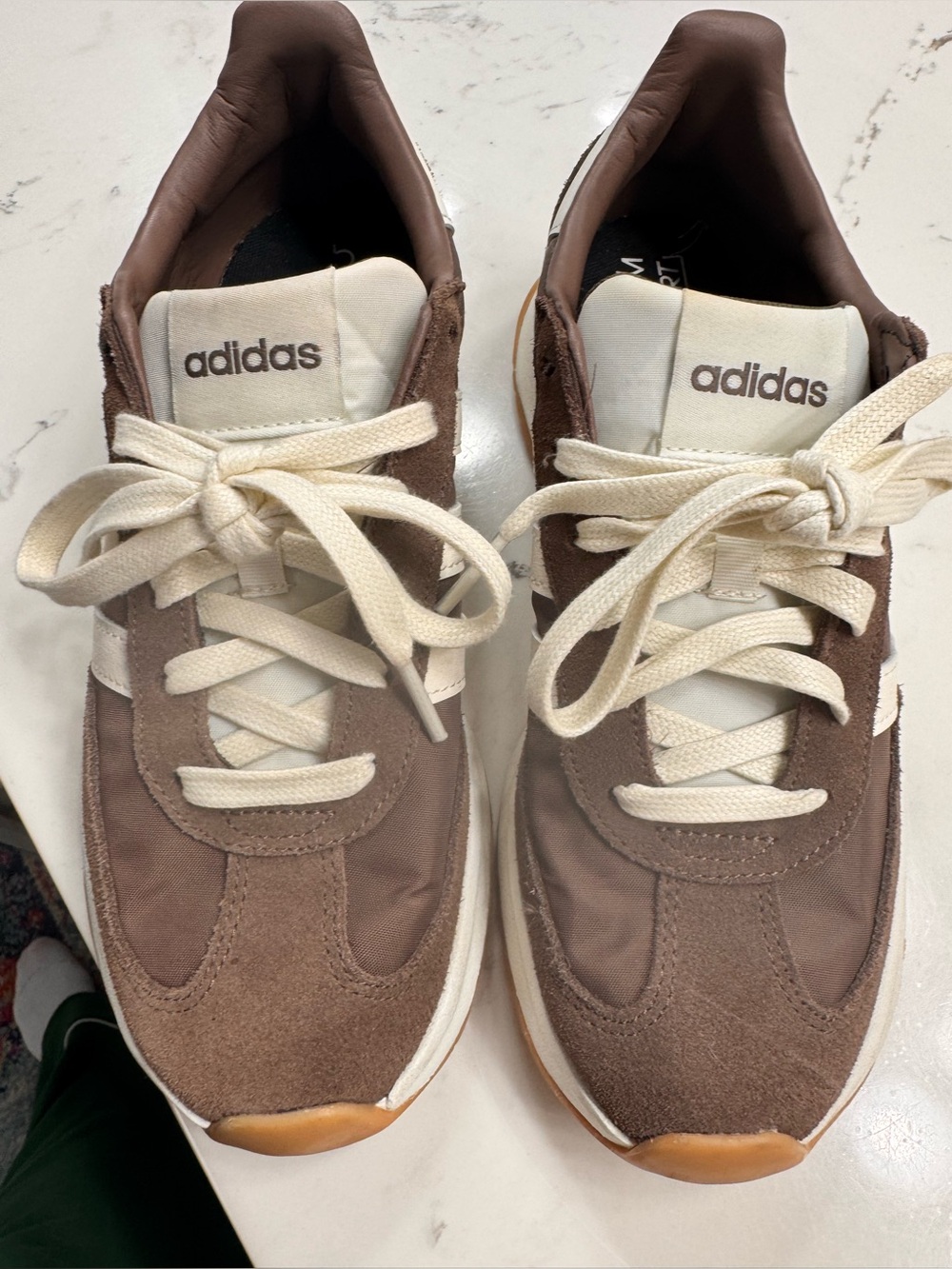 adidas Brown and Cream Casual Low-Top Sneakers